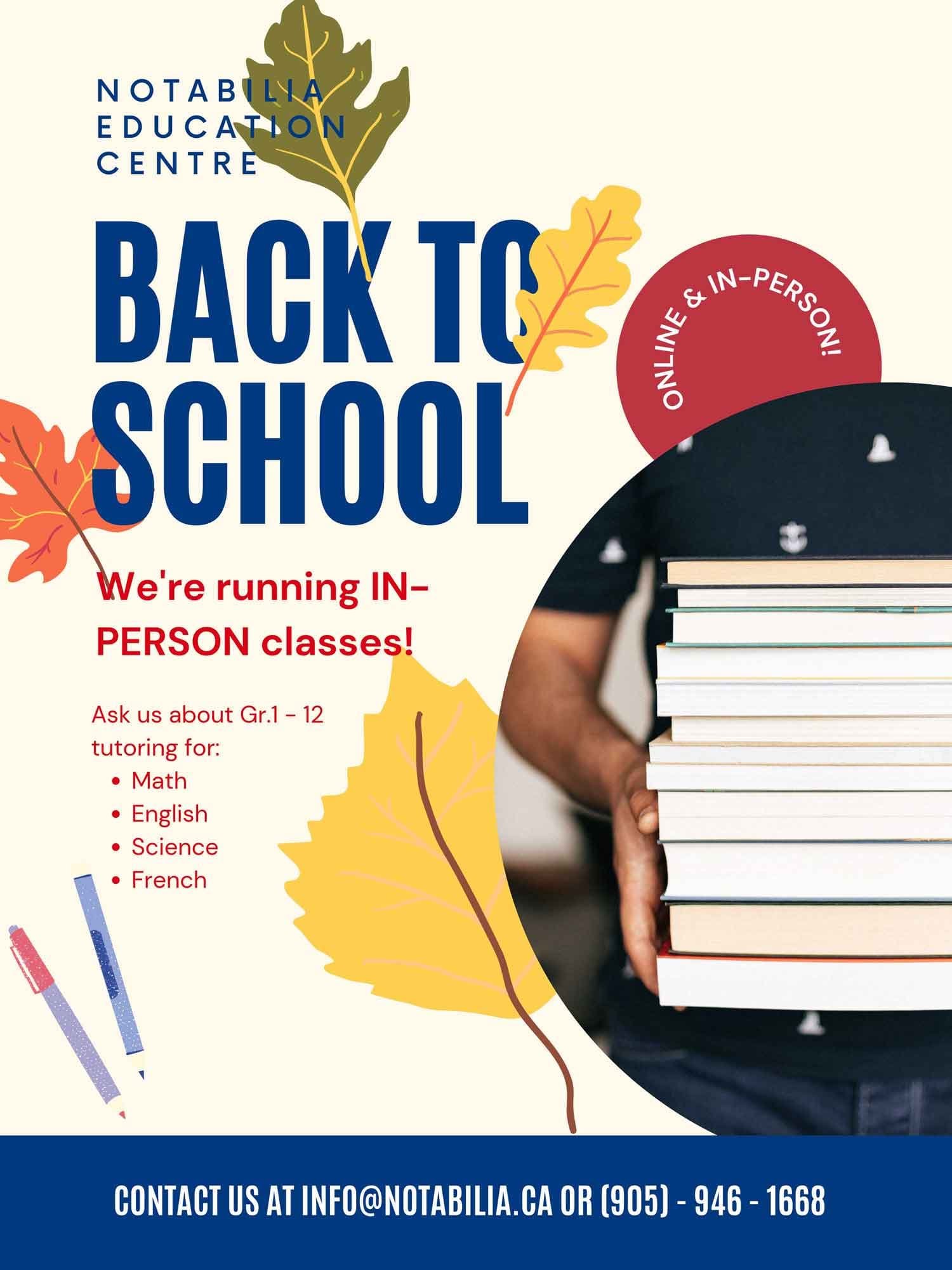 Fall test prep flyer