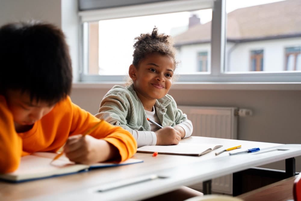 Students in a classroom